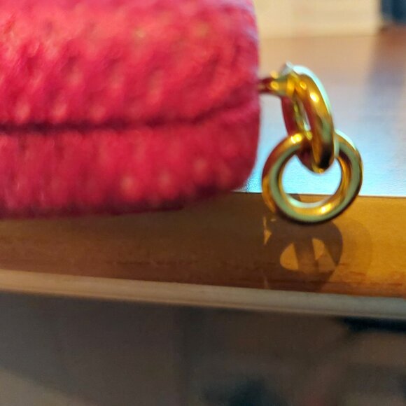 Double loop earrings. Stainless steel. Gold PVD plating. - Picture 3 of 6